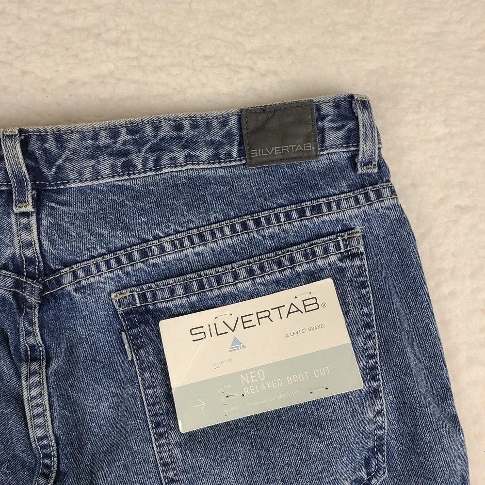 SilverTab Levi's Jeans Womens‎ 13S 13 Short Blue Neo Relaxed Boot Cut NWT NEW